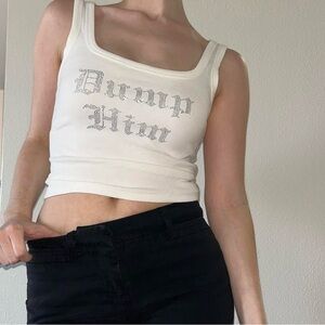 Dump Him White Tank Top